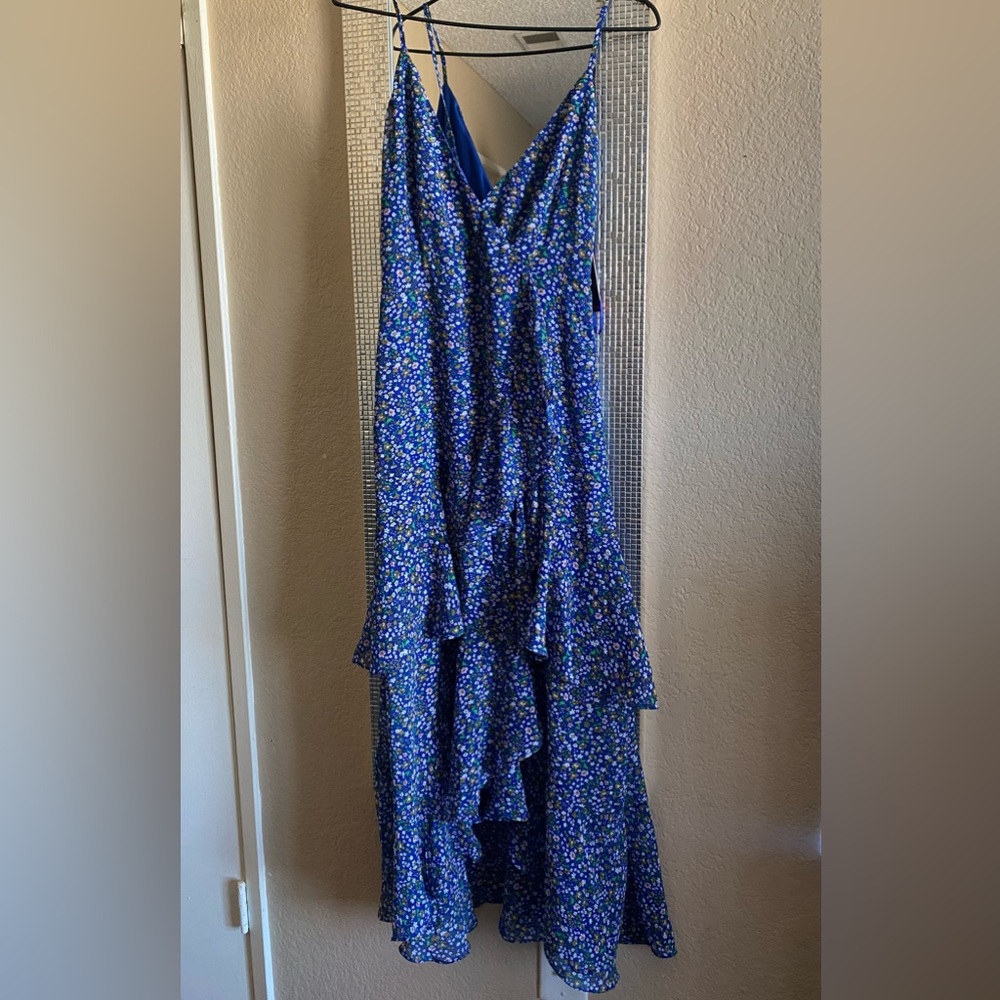 Blue floral dress